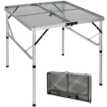 Load image into Gallery viewer, Folding Grill Table for Outside with Adjustable Height Legs
