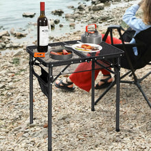 Load image into Gallery viewer, Folding Grill Table for Outside with Adjustable Height Legs