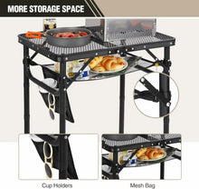 Load image into Gallery viewer, Folding Grill Table for Outside with Adjustable Height Legs