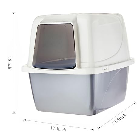 Large Enclosed Cat Litter Box