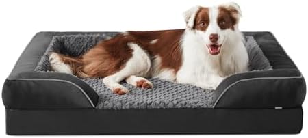 INVENHO Orthopedic Dog Bed for Large Dogs, Washable Waterproof, Egg-Crate Foam