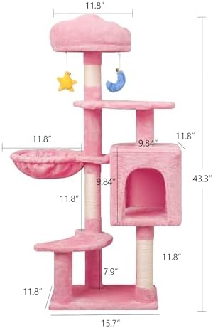 Meecal 43-Inch Small Cat Tree Cute