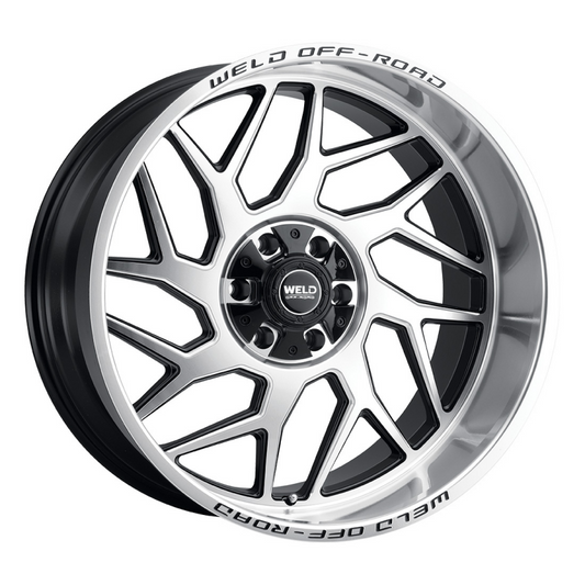 Weld Fulcrum 20x12 / 5x127 / 4.75 BS / 87.1 HB - Gloss Black Machined - Non-BL Wheel