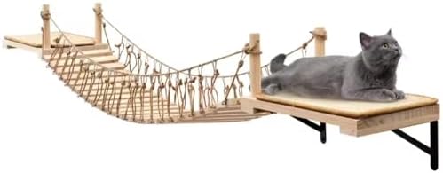 A.FATI Wall-Mounted Cat Roped Bridge Long