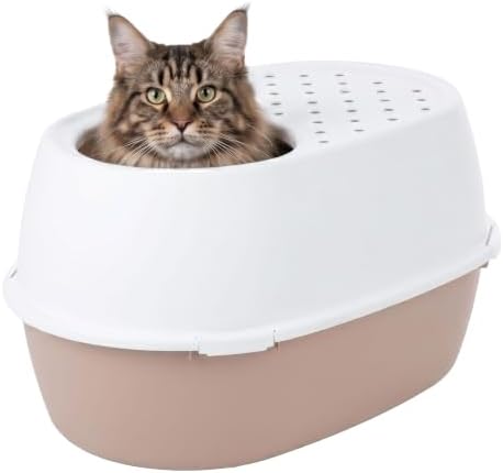IRIS USA XX-Large Top Entry Cat Litter Box, Dog Proof