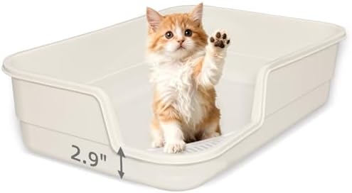 Extra Large Litter Box with Low Entry, Jumbo Cat Litter Box