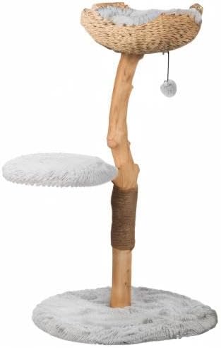 Wooden Cat Tree Tower, Modern Single Branch Cat Condo, Wood Cat Tree, Cat Climbing, Furniture for Cat, Cat Lover Gift, Cat Furniture,Cat Gift by MAU LIFESTYLE (Bullet Gray)
