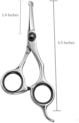 Dog Grooming Scissors, 4.5 Inch Round Tip Pet Scissors