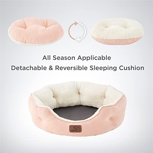 Bedsure Small Dog Bed Washable, Round Cat Beds