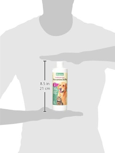 NaturVet Glucosamine DS Plus Hip & Joint Support Liquid Pet Supplement – Level 2 Moderate Care for Dogs & Cats – Includes Glucosamine, MSM, Chondroitin – 16 Oz