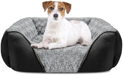 INVENHO Medium Dog Bed Rectangle Washable Orthopedic Soft Calming Sleeping Pet