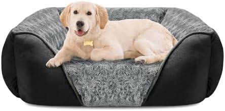 INVENHO Large Dog Bed Rectangle Washable Orthopedic Soft Calming Sleeping