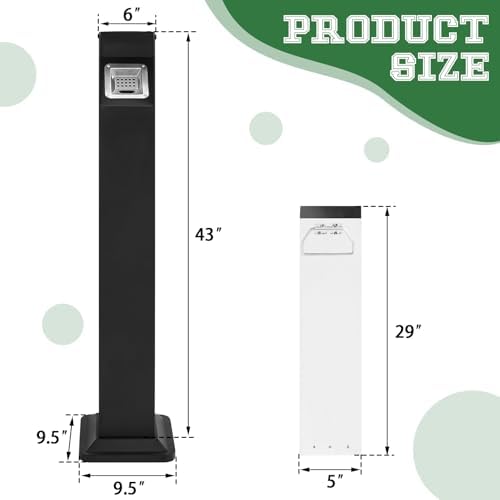 MorningRo Disposal Outdoor Standing Trash Can