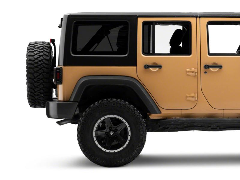 Raxiom 07-18 Jeep Wrangler JK Axial Series Trident LED Tail Lights- Black Housing (Clear Lens)