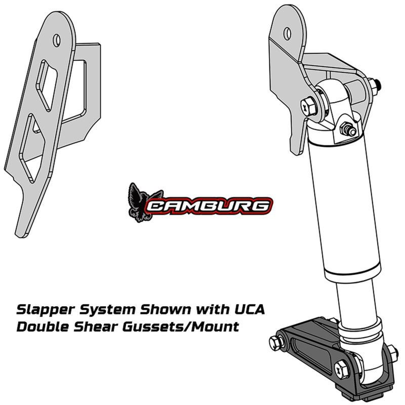 Camburg 05-23 Toyota Tacoma 2.5 Front Slapper Bump Stop Mount Kit w/ UCA Gussets Only