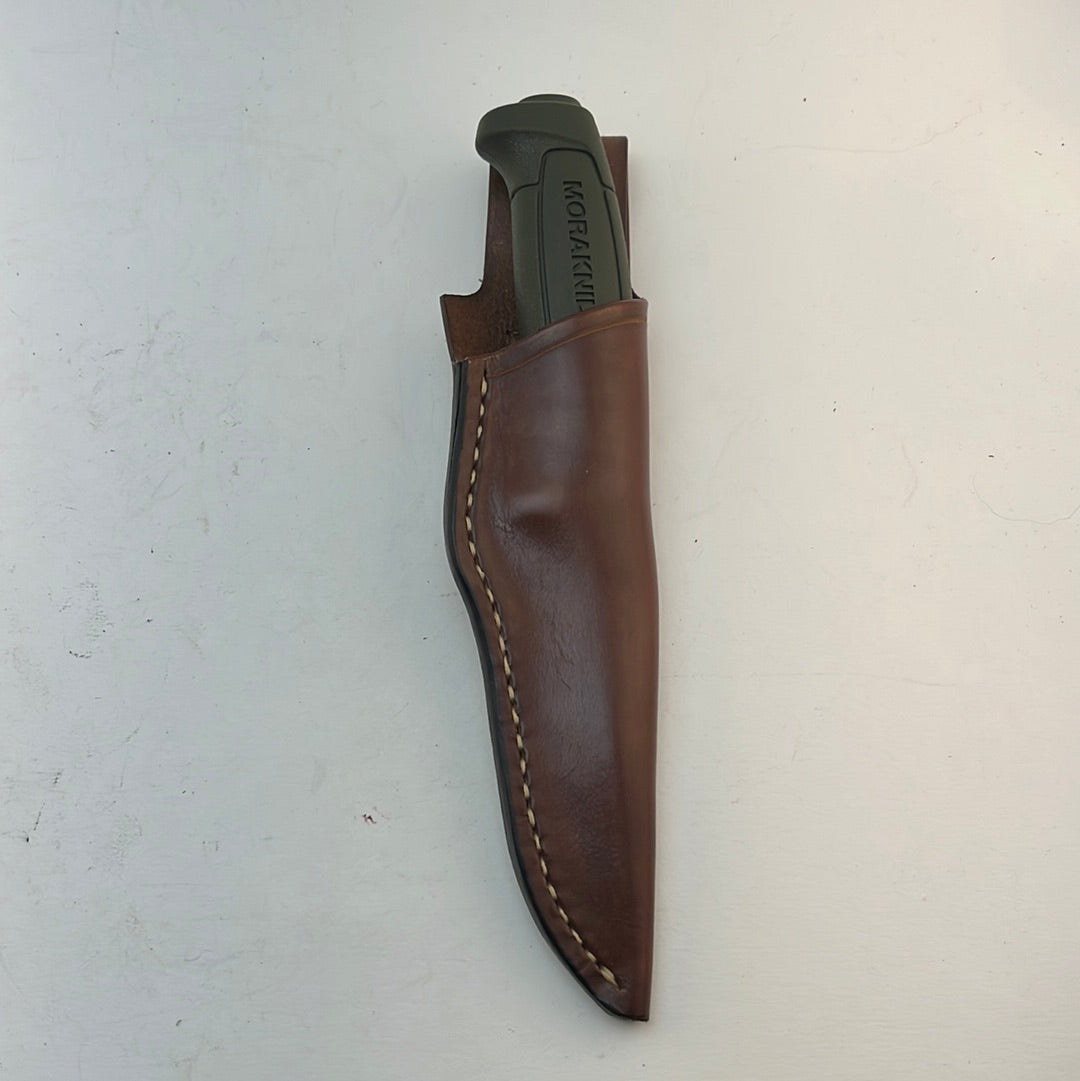 Ragweed Forge Mora Knife Sheath #1 6oz Leather(Fits Basic, Pro-series, Companion Great!) Hand Made in our leather shop!