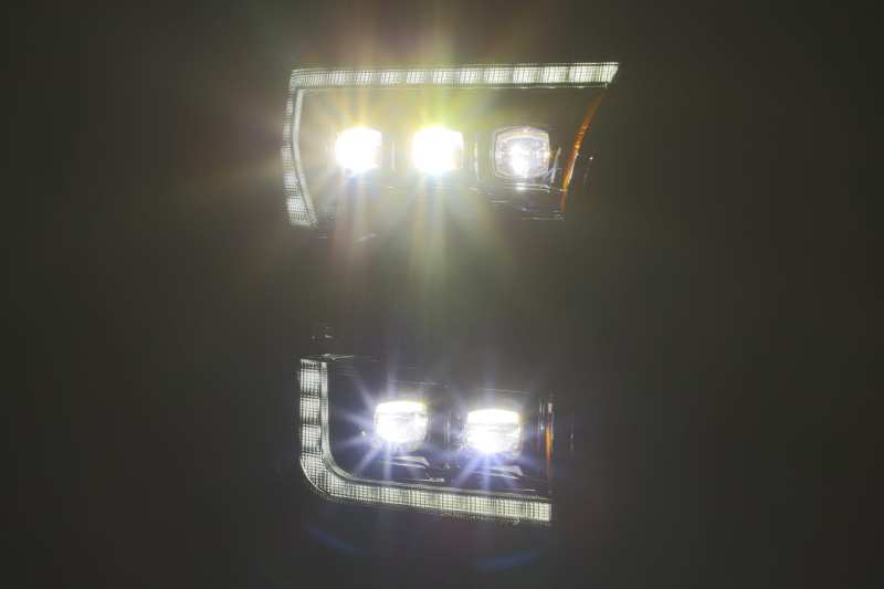 AlphaRex 15-17 Ford F150 / 17-20 F150 Raptor NOVA-Series LED Projector Headlights Alpha-Black