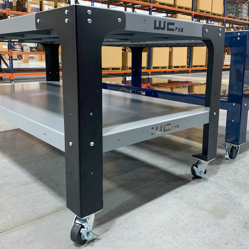 Wehrli Modular Steel Work Bench Top/Shelf Kit - 42in x 90in x .120in Thick (Stainless Steel & Grey)