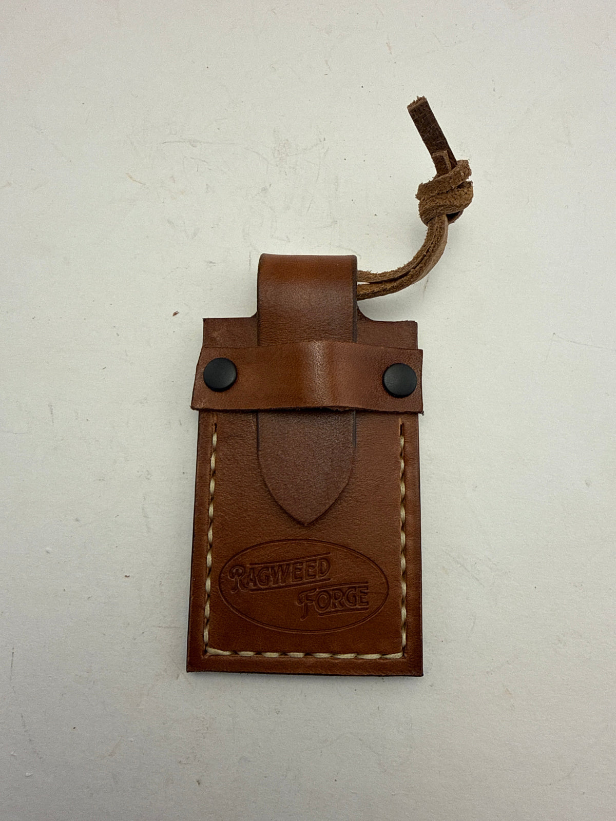 Sharpening - 2 Sided Diamond Plate with Leather sheath From Ragweed Forge #8 - Brown