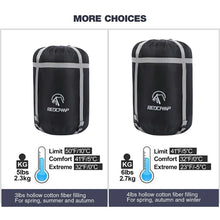 Load image into Gallery viewer, Hooded Camping Sleeping Bag for Adult with Cotton Flannel,Red,Blue,Navy Blue