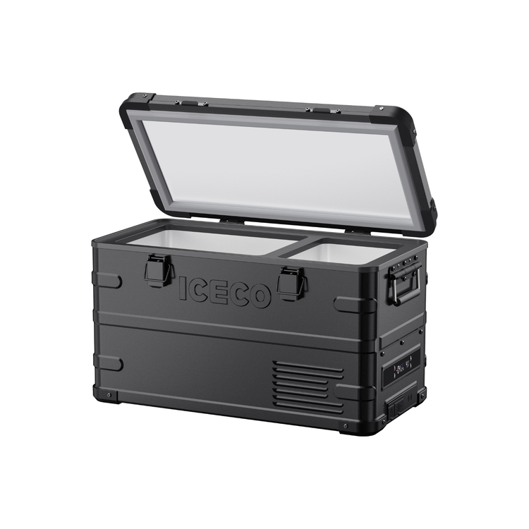 ICECO APL35 Dual Zone Aluminum 12V Portable Fridge Freezer - Black