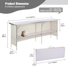 Load image into Gallery viewer, Portable Bar Table for Events  with Double Layer