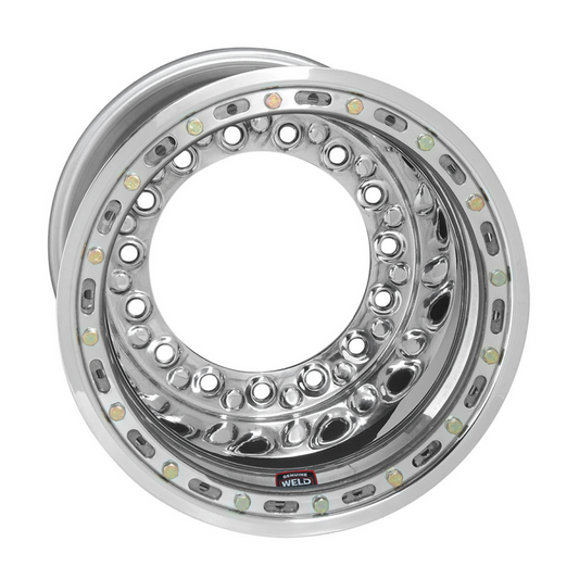 Weld Wide 5 XL 15x13 / 5x10.25 / 5 BS - Polished - Polished IBL - Polished Cover Wheel