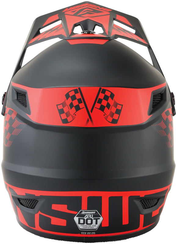 Answer AR1 Sweep Helmet Black/Red Youth - Small