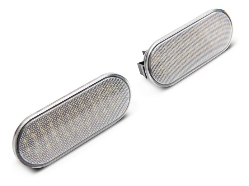 Close-up of Raxiom Axial Series LED Cargo Lights, featuring a sleek design that fits Ford F-150 and F-250 models.