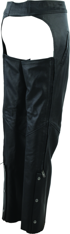 Kuryakyn Leather By River Road Plains Leather Chaps Black Womens - Small