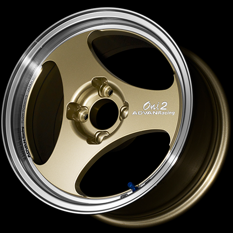 Advan ONI2 14x5.0 / +44 Offset / 4x100 / 63mm Bore / Machining and Champagne Gold