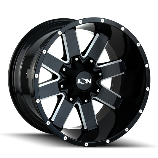 ION 141 20x9 / 6x135/139.7 BP / -12mm Offset / 106mm Hub Gloss Black Milled Wheel