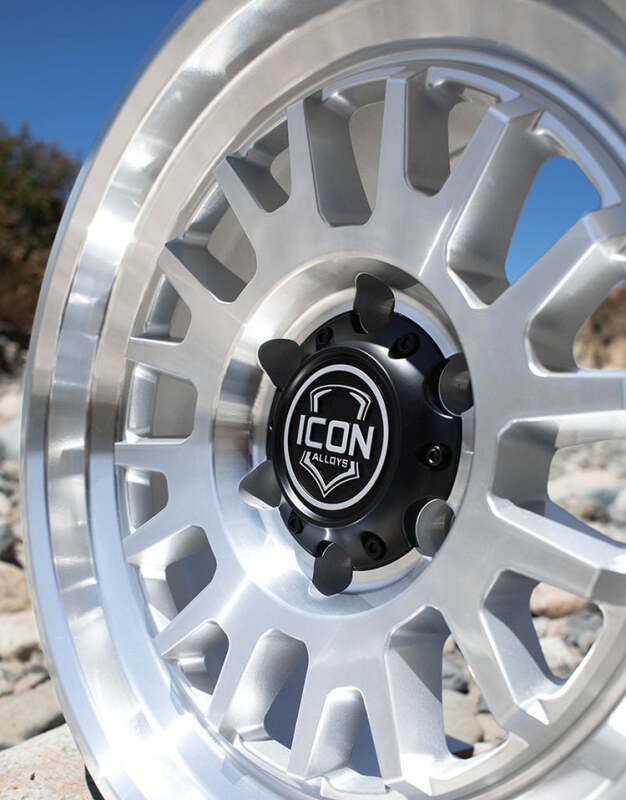 ICON Anza 17x8.5 / 6x5.5 / 25mm / 5.75in BS Silver Machined Wheel