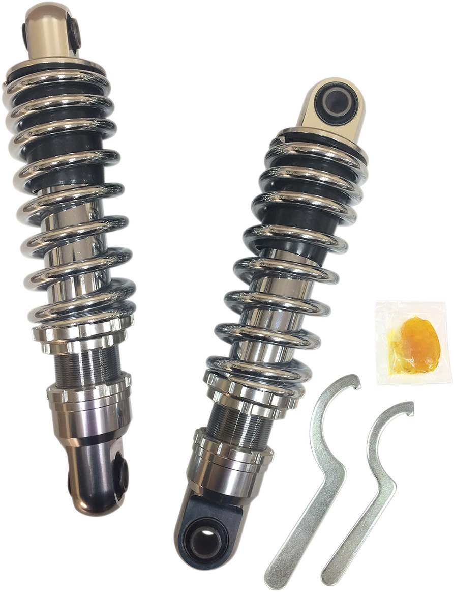DRAG SPECIALTIES SHOCKS, Drag Specialties C16-0148 Premium 10.5-Inch Chrome Shock for Harley-Davidson FXD (1991-2017)