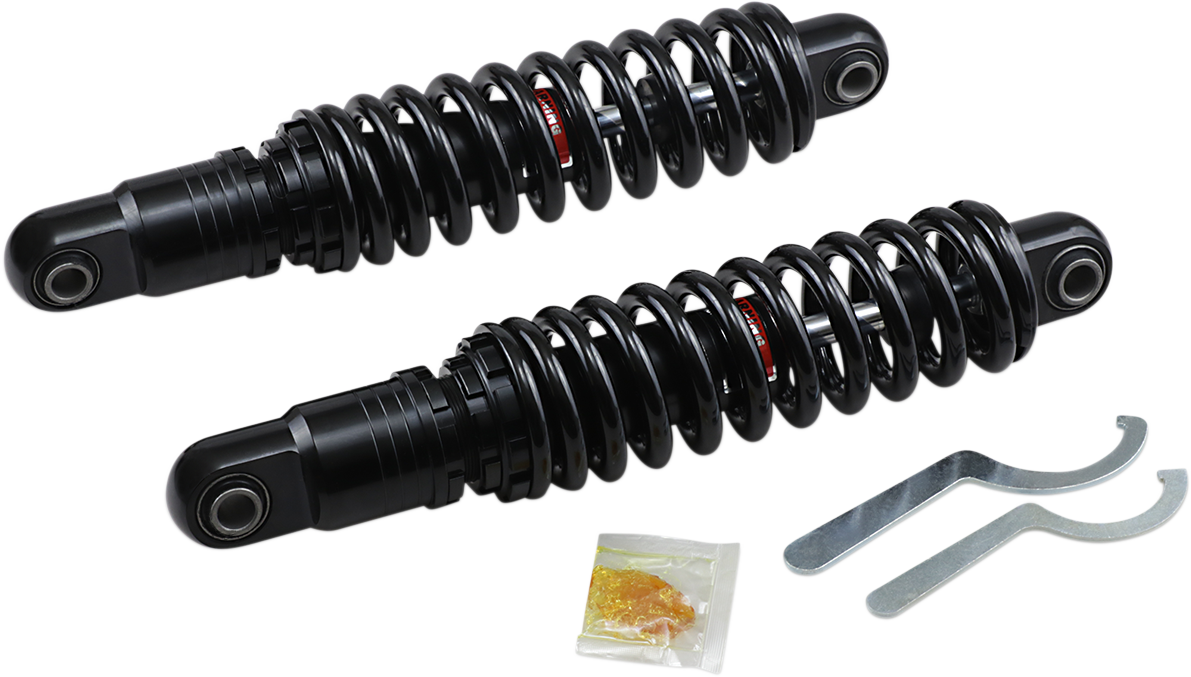 DRAG SPECIALTIES SHOCKS, DRAG SPECIALTIES SHOCKS Premium Ride-Height Adjustable 13-Inch Black Heavy Duty – Part C16-0157HB