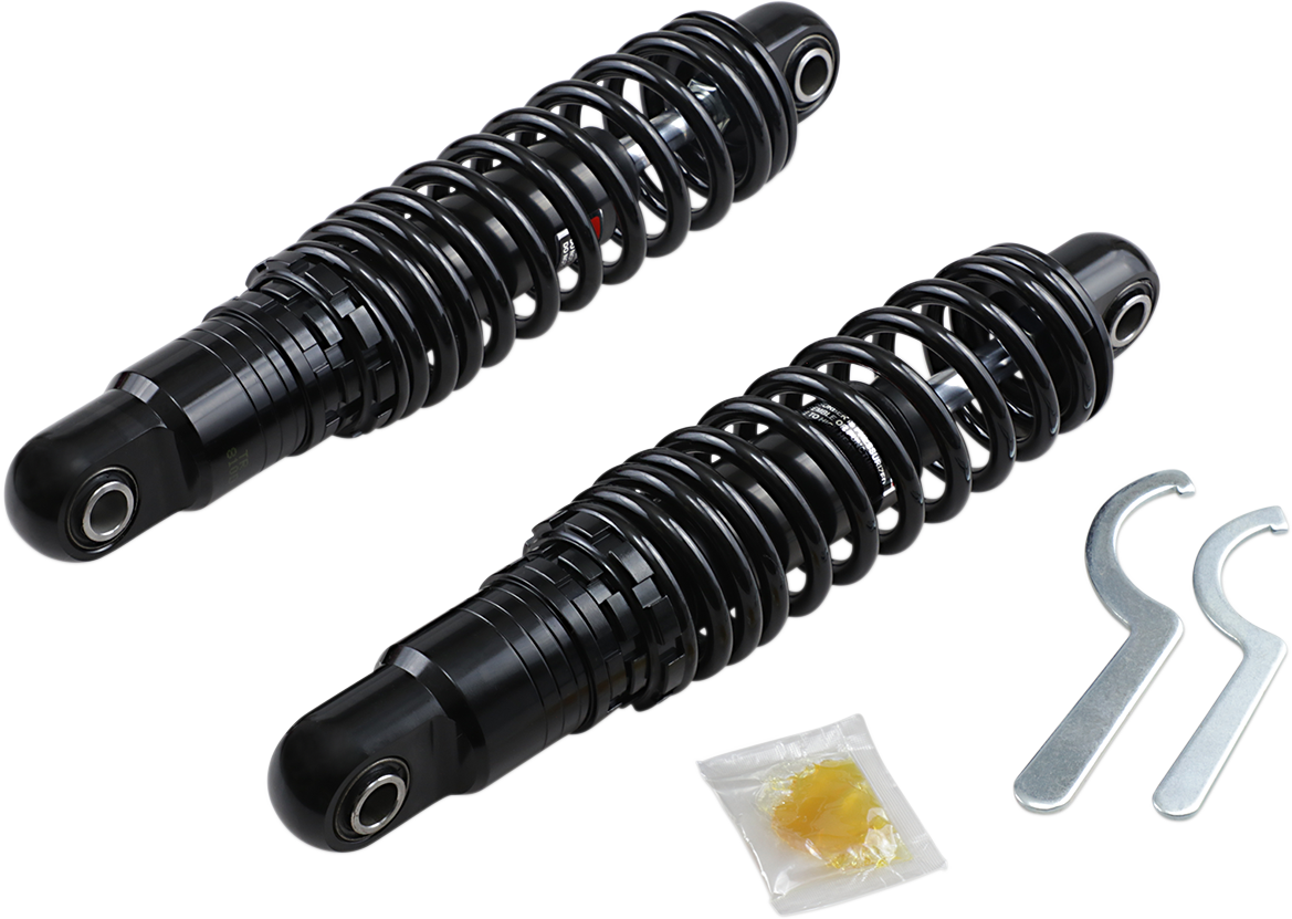 DRAG SPECIALTIES SHOCKS, DRAG SPECIALTIES SHOCKS Premium Ride-Height Adjustable Shocks - 12 inch - Heavy Duty - Black C16-0162HB