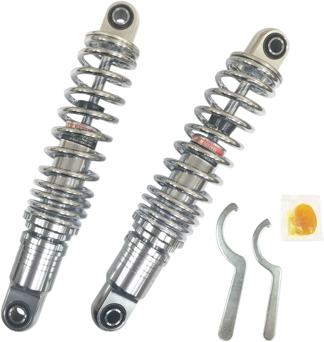 DRAG SPECIALTIES SHOCKS, Drag Specialties Shocks Premium Ride-Height Adjustable Shock Absorbers - 13 Inches - Heavy Duty Chrome C16-0163H