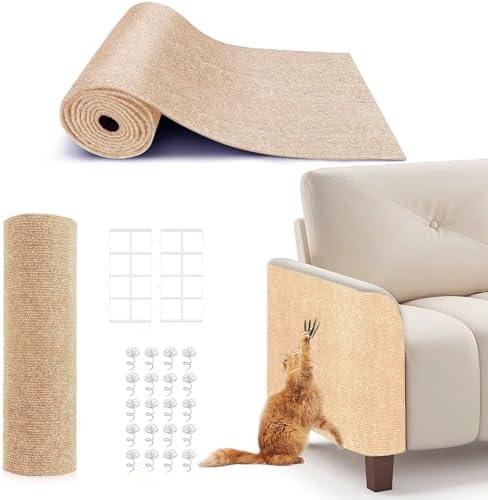 Self-Adhesive Cat Scratching Mat, Cat Scratch Furniture Protector