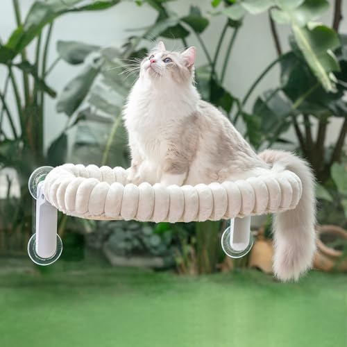 Sunhoo Foldable Cat Window Perch, Large Suction Cup Kitty Hammock