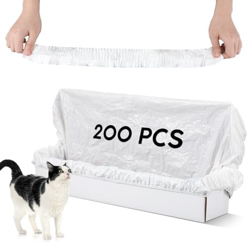 Honoson 200 Pcs Elastic Band Trash Bags
