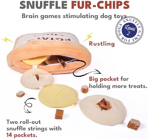CHEWFFON Dog Interactive Toy, Puzzle Snuffle Crinkle Toy