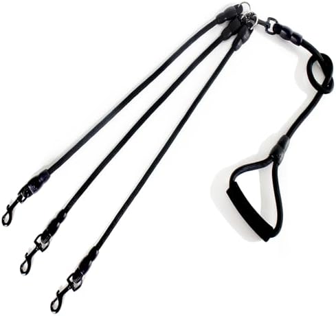 3 Dog Leash for 1-3 Dogs, 360° Swivel