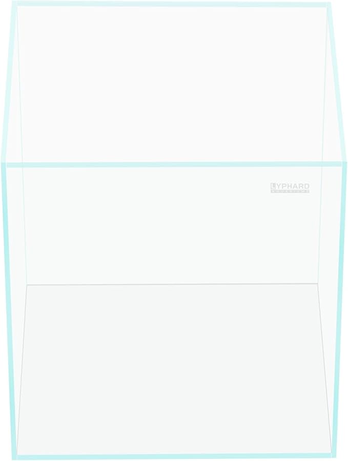 39 Gallon Tall Rimless Aquarium, Ultra Clear Low Iron Large Fish Tank, L19.7×W19.7×H23.6 Glass Thickness 10mm with EVA Foam Leveling Mat