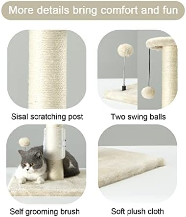 PEEKAB 32" Tall Cat Scratching Post Sisal Rope Scratch Posts