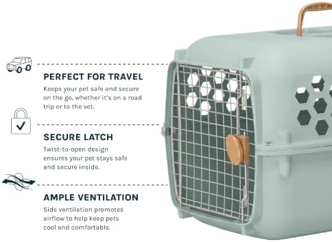 SportPet 26” Small Front Load Hard Sided Pet Carrier Kennel – Easy Access