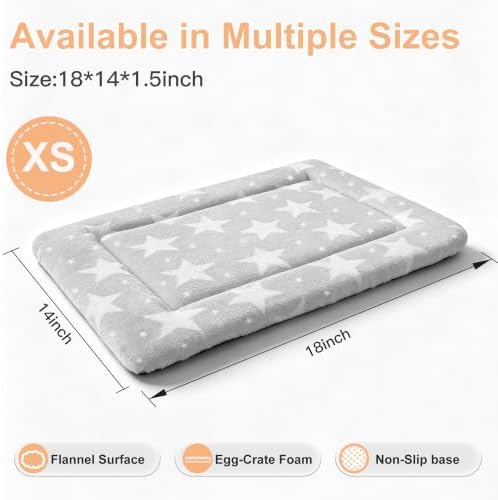 Dog Bed Mat, Reversible Crate Pad & Cute Dog Bed