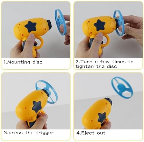 Andiker Cat Fetch Toy, Interactive Kitten Flying Disc Launcher Toy