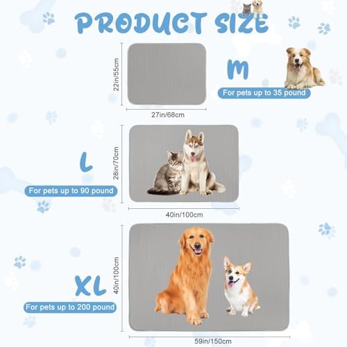 Buvlnee Summer Dog Cooling Mat Washable Ice Silk Self Cool Pad