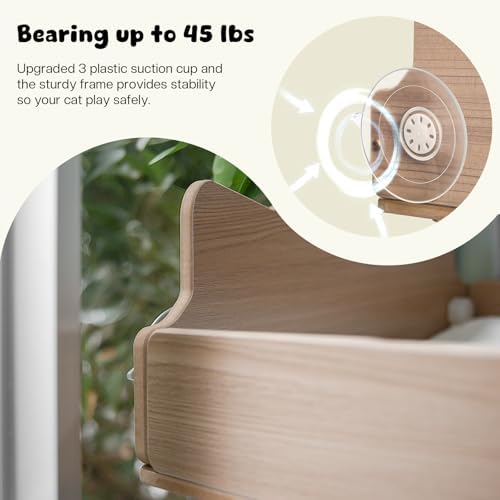 Cat Window Perch with Thick Sisal Scratching Post, Cats Hammock