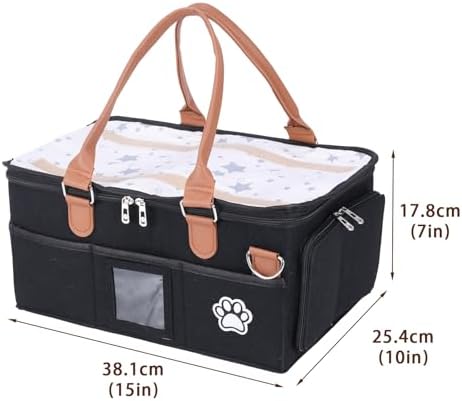 Felt Dog Grooming Bag, Portable Tote Bag
